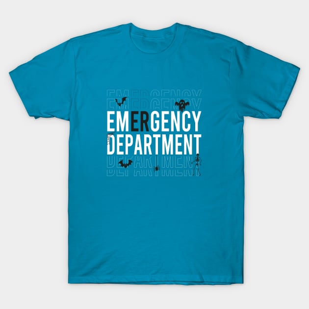 Er Nurse Halloween Spooky Emergency Department T-Shirt by WildFoxFarmCo